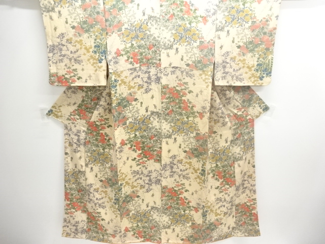 JAPANESE KIMONO / KOMON / PLANT DYEING / CHIRIMEN / PEOPLE IN THE PAST